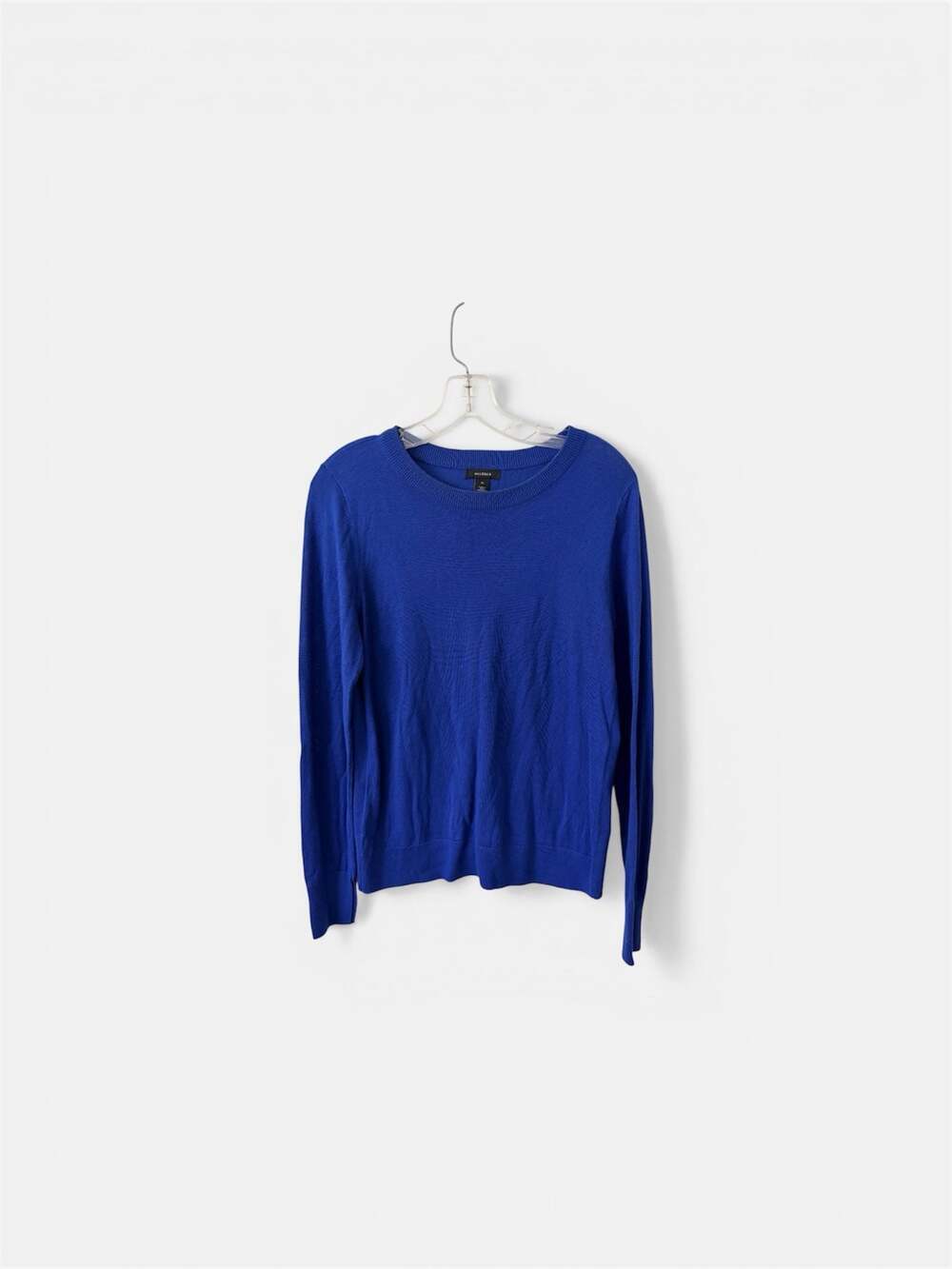 Halogen Royal Blue Crewneck Long Sleeve Knit Sweater Size Medium